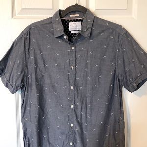 Denim & Flower Flying Birds Button Down Shirt